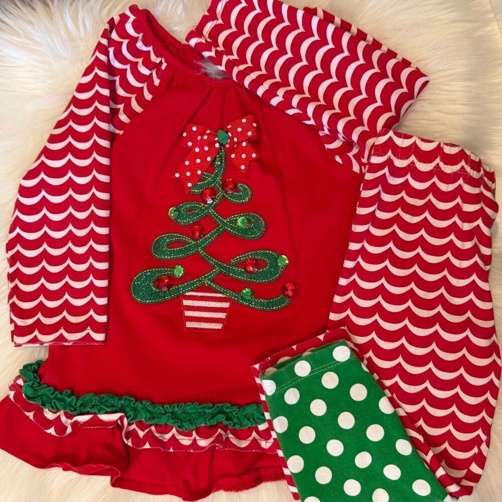 Rare Editions Toddler Girls 24mo 2-pc Christmas Tree Top & Leggings Set